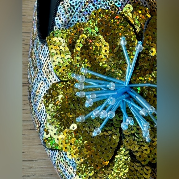 Kurt Geiger sequin slides with floral appliqué - Size EUR 40/USA 9 - Picture 6 of 9